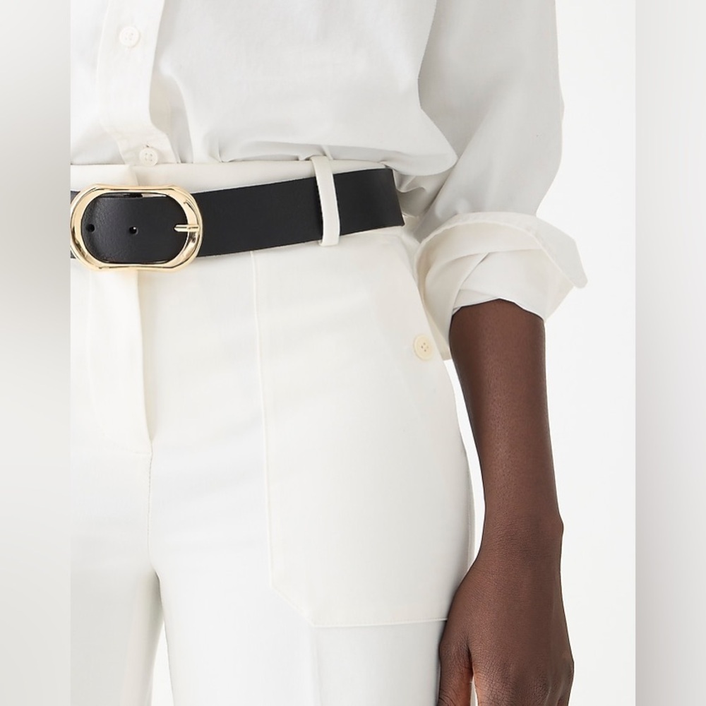 J. Crew Sydney wide-leg pant in bi-stretch cotton blend in Ivory size 0. NWT - Picture 3 of 11